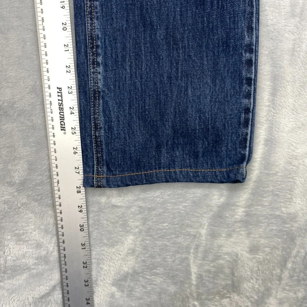 KanCan Jeans Womens 13/30‎ Blue Denim Distressed Casual High Rise Straight Leg